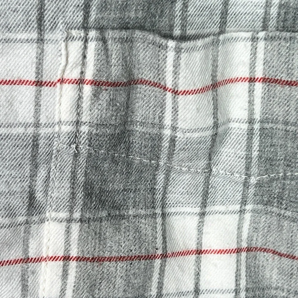 J Crew Shirt Mens M Gray Brushed Twill Button Up Cotton Plaid Slim Fit Cotton